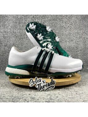Adidas Tour360 24 Golf Shoes Size 9.5 Men White Black Aurora Ivy JR9265